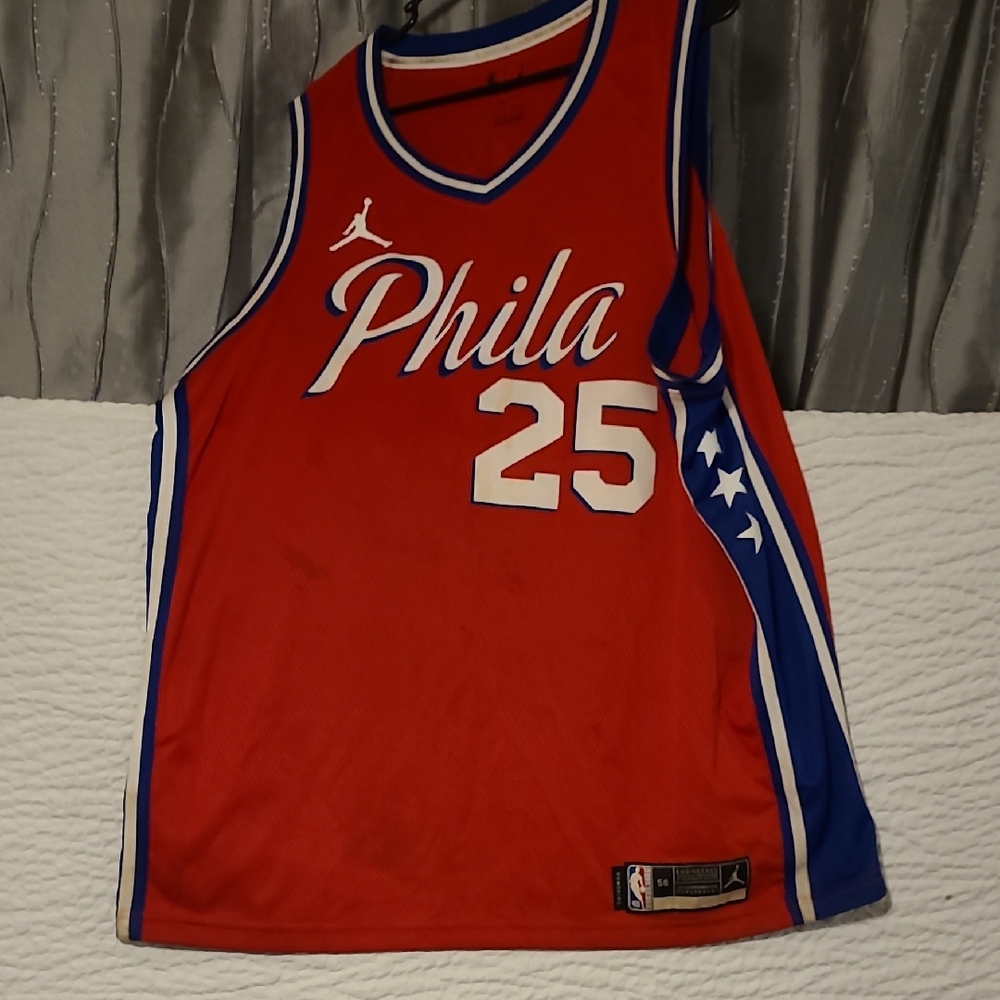 NBA Red Swingman Jersey with Logo Patch